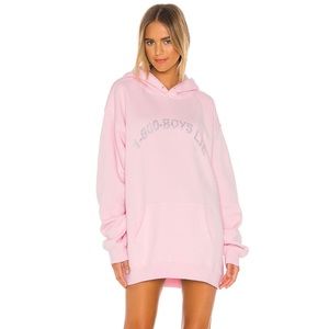 1-800 Pink Remix Hoodie in Baby Pink